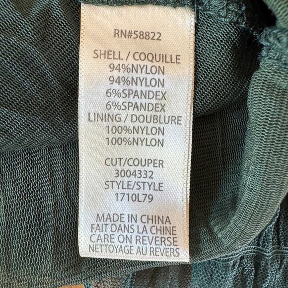 MAX STUDIO Mesh Lace Top In Forrest Green Womens Sz Small Garden Fairy Witchy - Picture 13 of 14